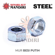 White Iron Nut White Hex Nut/ M4 x 0.7
