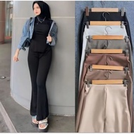 Women's Flared Scuba pants, Fit And Flared pants, Stretch Highwaist Cutbray Culottes