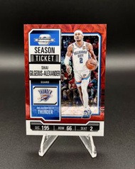 Shai Gilgeous-Alexander（Red Prizm 球票紅折射）2023-24 Panini Contenders Optic NBA 籃球 球星卡 SGA