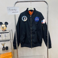 [HIGH QUALITY] - Jacket Bomber J0rd@n N@s@ Black Rocket Pattern Orange Lining Hottrend - High Qualit