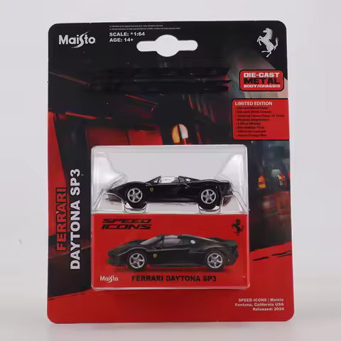 MAISTO 1:64 Ferrari SP3/F80/Ford Mustang GTD Card Version Alloy Model Car