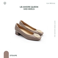 LA BELLA  รองเท้าคัชชูส้นสูงหนังแกะ รุ่น LB AMORE QUEEN MID HEELS  9 COLOR