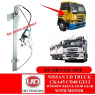 J02S01 NISSAN UD CKA45 CD48 GE13 RH DRIVER SIDE WINDOW REGULATOR WITH MOTOR
