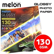 A4 MELON PHOTO GLOSSY 130gsm Paper 100 Sheets -- 130-140-260 4X6-260 5X7