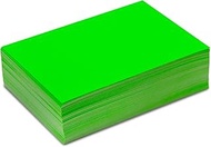 younikat 150 Labelling Labels in Neon Green, 10 x 7 cm, Neon Paper Labels for Labelling, Universal, 