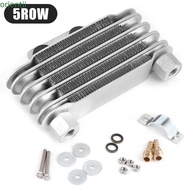 ORIENMY Original Oil Cooler, 5 Row Aluminum Universal Oil Cooler, Durable 65ml Motorcycle Engine Rad