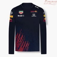 2021新款f1賽車服長袖t恤紅牛邁凱倫馬丁車隊春秋季衣服