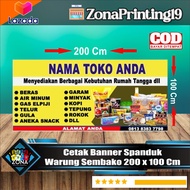 Cetak Spanduk Banner Toko Warung Sembako Bebas Request  ( Gratis Desain )