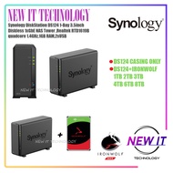 Synology DiskStation DS124 1-Bay 3.5inch Diskless 1xGbE NAS Tower ,Realtek RTD1619B quadcore 1.4GHz,