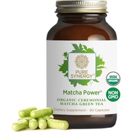 PURE SYNERGY Matcha Power | Organic Matcha Green Tea Capsules | Ceremonial Grade Supplement with EGC