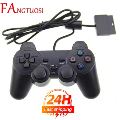 FANGTUOSI Wired gamepad For PS2 Controller Game Joystick Vibration Game Controller for PlayStation 2