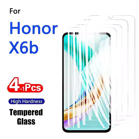1-4pcs Screen Protectors For Honor X6b Tempered Glass Crystal 9H HD Protection High Aluminum Anti Sc