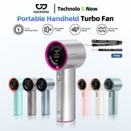 GOOJODOQ Mini Fan 4000mAh with Turbo Jet Handheld Fan Portable High Speed Powerful Fan