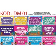 🏃1 DAYSHIP🏃 12pcs Poster Motivasi A3 (Pusat Sumber / SPBT)(DM01)