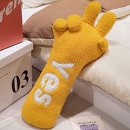 趣味手勢抱枕 長條抱睡夾 腿枕頭創意個性 YES靠墊 創意沙發靠枕 軟枕