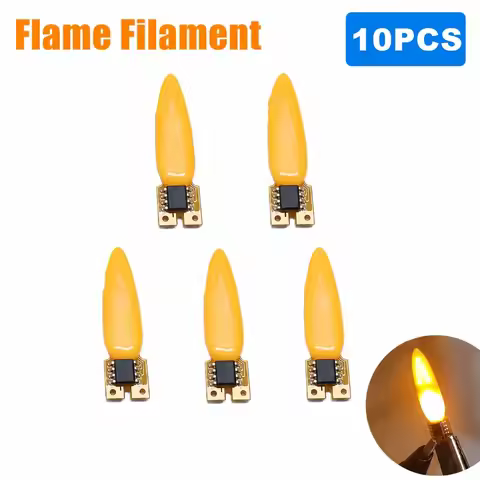10~1PCS 2 Modes 3V Led Flash Candles Edison Bulb Flame LED Filament 2200K Diode Birthday Party Decor