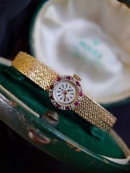 Rolex 14k watch 勞力士鑽石紅寶石機械錶金錶女裝錶古董錶復古中古錶