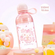 Sanrio Hello Kitty Series 550mL/18.6oz Round Ball Space Cup, Can Be Used For Juicing, Leak-Proof Des