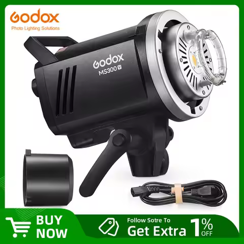 Godox 200W MS200V 300W MS300V LED Studio Flash Built-in 2.4G Wireless Receiver Lightweight Compact B