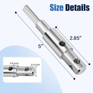 Two Stage Auger Adapter Ice Auger Conversion Kit for Use with Auger Drill, Alloy Steel Auger Drill A