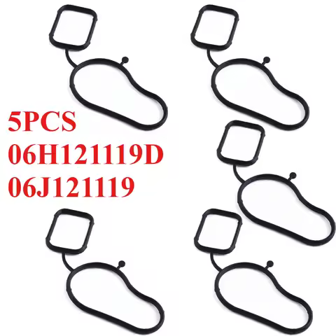 5PCS 06H121119D 06J121119 Water Pump Gasket O-Ring For VW Golf 5 6 GTI Passat CC Tiguan Audi A3 A4 A