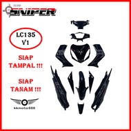 [FULL TANAM ] SNIPER COVERSET LC LC135 V1 MX KING BLACK / HITAM MX KING