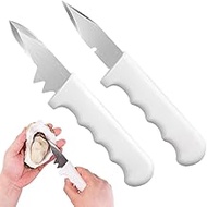 2Pcs Oyster Knife, Stainless Steel Oyster Shucking Knife, Easily Oyster Shucker Tool, Comfort Handle