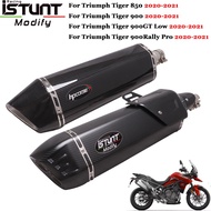 Slip On For Triumph Tiger 850  900 900GT 900Rally Pro 2020 2021 2022 Motorcycle HP Exhaust Escape Link Pipe Carbon Fiber