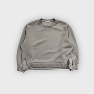 KEMEJA [L Woman] GU Oversized Cream Sweaters I Vintage Vtg Retro Striped Shirt Outer Woll Veterano F