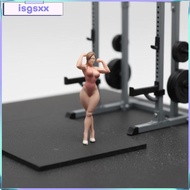[Homozy] Fitness Girl Figurine Hand-Painted Fitness Girl Figure 1/64 Scale Figure Handmade Craftsman