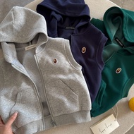 AY Children Jacket Boy Girls Vest 2025 Autumn Japanese Cartoon Hooded Baby Waistcoat