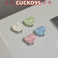 CUCKO9S 2pcs Toilet Press Button, Self-Adhesive Nail Protector Bathroom Water Tank Buttons, Creative