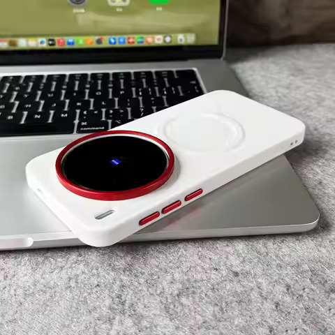Case For Vivo X300 Ultra Pro X300s Magnetic Red Lens Ring Metal Buttons Diamond Pattern Leather Cove