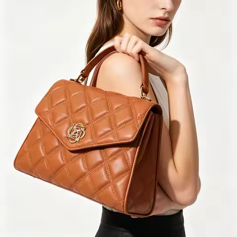 JIOMAY Trendy Women Bag Store Quilted Square Bag for Women Top Handle Shoulder Crossbody Purse Fashi
