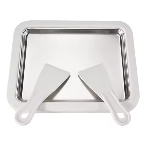 -ESTR Ice Cream Machine, Ice Cream Roll Plate, With 2 Plastic Spatulas, Very Suitable For Handmade I