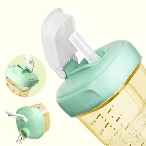 Baby Bottle Cover Replacement Silicone Cup Caps Kids Learning Drinking Cup Lid Baby Straw Cup Lid fo