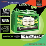 AMARON PRO RIDER AP-ETZ4L YTZ5S Motorcycle Battery Premium Lasting(EX5 /LC135 V2-V5/SRL115/Y15/Y15ZR