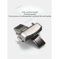 316L stainless steel double press bow buckle 18mm 20mm 22mm fine ground leather strap buckle