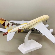 ETIHAD 20Cm Premium Alloy Airplane Model with Wheels and Super Nice Stand / Airplane Model for Displ