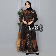 gamis wanita muslimah baju gamis batik wanita busui jumbo M L XL XXL XXXL 4L 5L