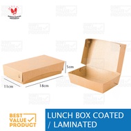 Paper LUNCH BOX Material KRAFT/LUNCH BOX PAPER Brown SIZE L
