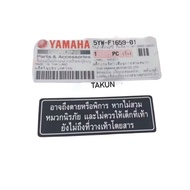 Spark Thai parameter stamp, EXCITER zin lock fairing sticker 5YW-F1659-01