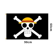 150*90cm 90*60cm Bendera One Piece Bendera Logo Bajak Laut One Piece Flag  Luffy One Piece Dekorasi 