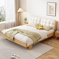 Modern Bedroom Single Bed Frame Double Solid Wood Bed Simple Home Use1m2Pine1.8New model for rental 