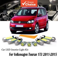 Canbus No Error Car LED Interior Light Kit 13Pcs For VW Volkswagen Touran 1T3 2011 2012 2013 2014 20