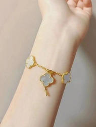 📮包郵📦 VCA四葉草(白貝母金)手鏈Bracelet