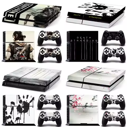GAMEGENIXX Skin Sticker Vinyl Decal Cover Full Set for PS4 Console and 2 Controllers Death Design