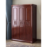 Solid Wood Wardrobe Chinese Log Home Bedroom Wardrobe Modern Minimalist3Four5Six-Door Corner Carved Furniture