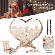 Wedding Guest Book Drop Heart-shape Guest Book Transparent Wedding Love Acrylic Guest Book Personali