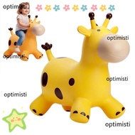 OPTIMISTI Animals Jumping Toys, Inflatable Rubber Giraffe Bouncy Horse, Creative Thickened Sturdy An